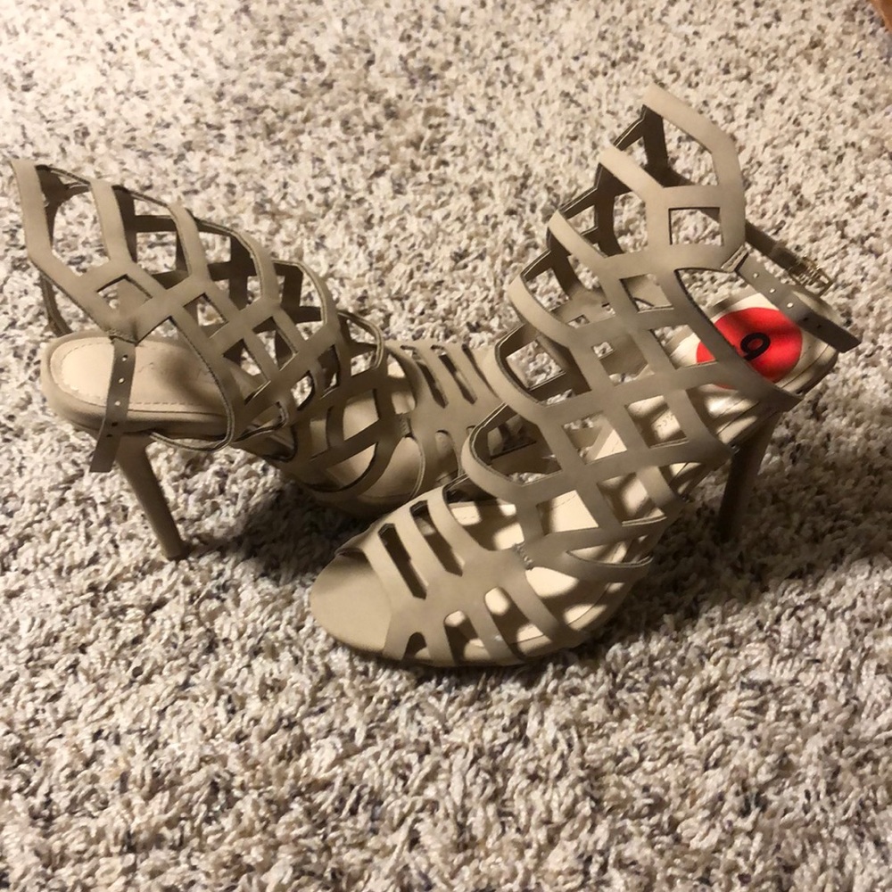 Nude strappy heels! Bought for Marshall’s brandnew
